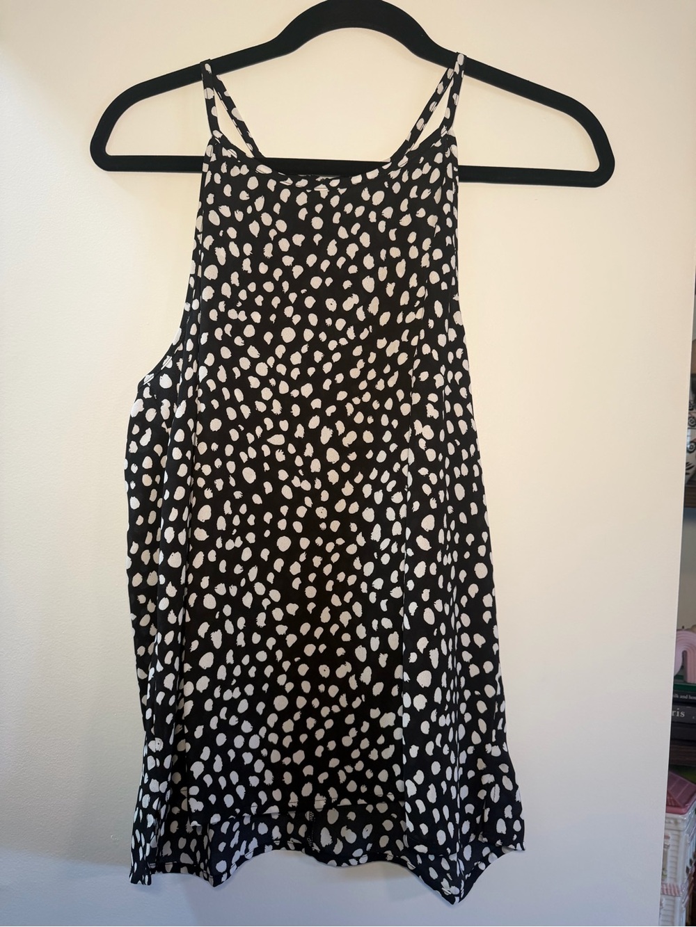LOFT Black and White Spotted Cami